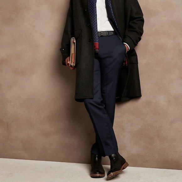 Banan Republic Standard Italian Wool Suit Pant size 36/34 Dark Charcoal - Picture 3 of 10